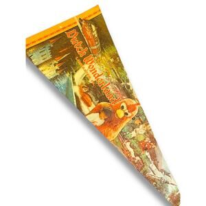 Vintage 29.5 Inch Dutch Wonderland Pennant Souvenir Felt Flag Lancaster PA